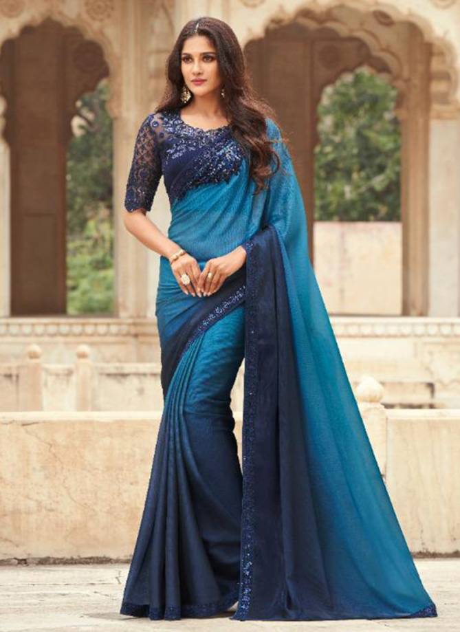 TFH SANDAL WOOD 8th EDITION Latest Stylish Fancy Party Wear Mix Silk Heavy Designer Saree Collection